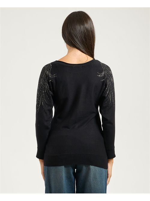 Guess Bat Sleeve Loretta Logo sweater GUESS | W5BR38-Z2NQ2JBLK