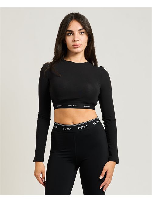 Guess Jeans long sleeve Crop Top GUESS | W5BZ09-KBBU1JBLK