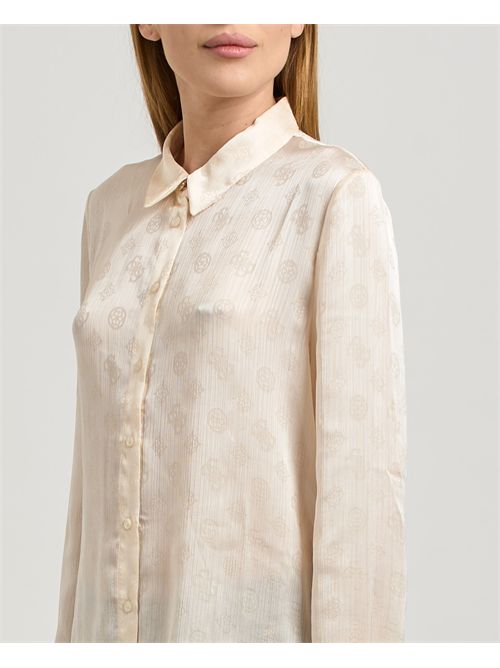 Guess women's Marthe shirt with a wrinkled effect GUESS | W5YH1A-WHCR2G1F7