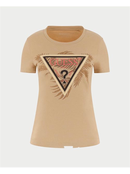 T-Shirt Triangle Palm Print donna Guess GUESS | W5YI13-J1314G1L7