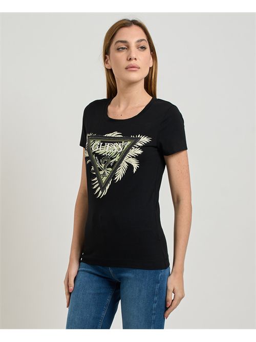 Guess women's T-shirt with triangular logo GUESS | W5YI13-J1314JBLK