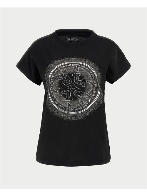 T-Shirt 4G Shaded Hotfix donna Guess GUESS | W5YI14-I3Z14JBLK