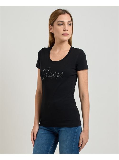 Guess women's T-shirt with embroidered logo GUESS | W5YI46-J1314JBLK