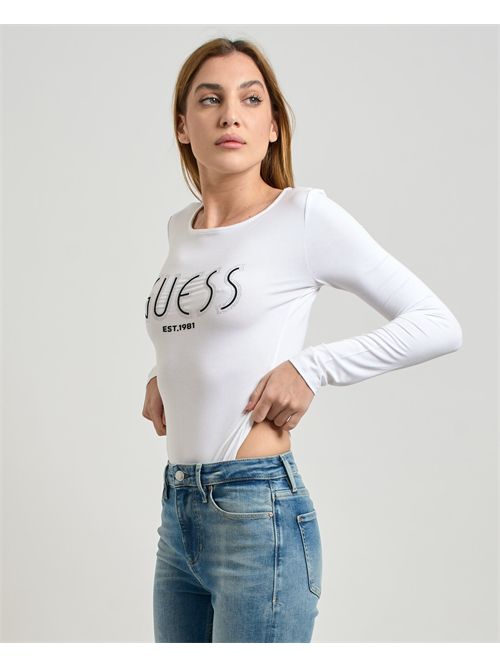 Guess Women's Neva Hotfix Long-Sleeved Bodysuit GUESS | W5YP05-K68D2G011