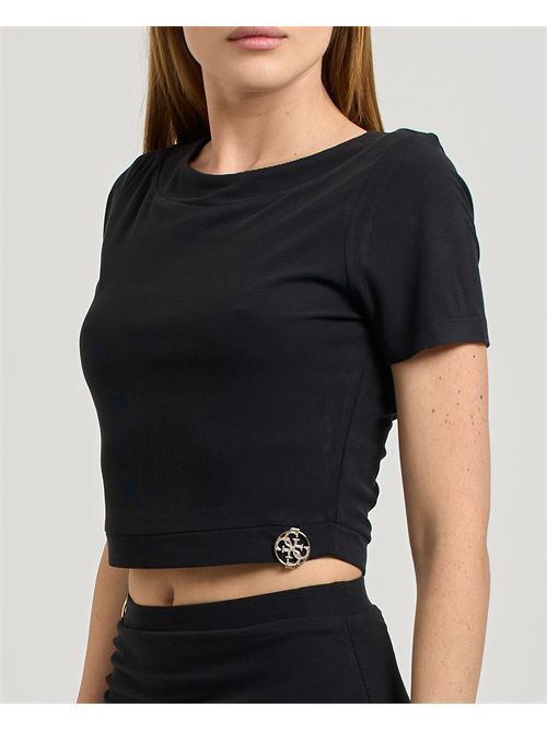 Guess long sleeve Prisca Jewel Top GUESS | W5YP14-KAQL2JBLK