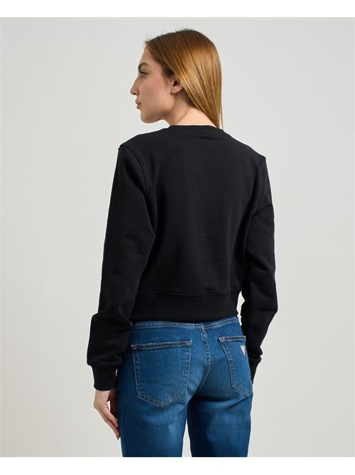 Felpa cropped donna Guess Jeans GUESS | W5YQ15-K68I4JBLK