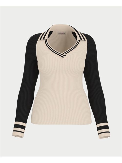 Maglione collo a V donna Guess Jeans GUESS | W5YR54-Z3P32FJ8J