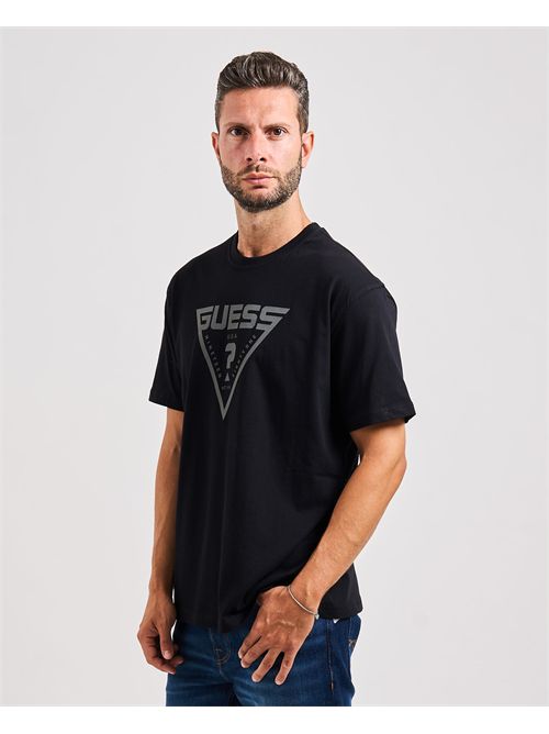 Guess Men's Azha T-Shirt in Cotton Jersey GUESS | Z4BI02-I3Z14JBLK