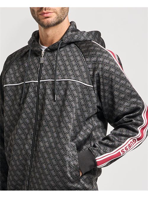 Guess men's Parimo hoodie with 4G logo pattern GUESS | Z5BQ13-K2042FJ9N