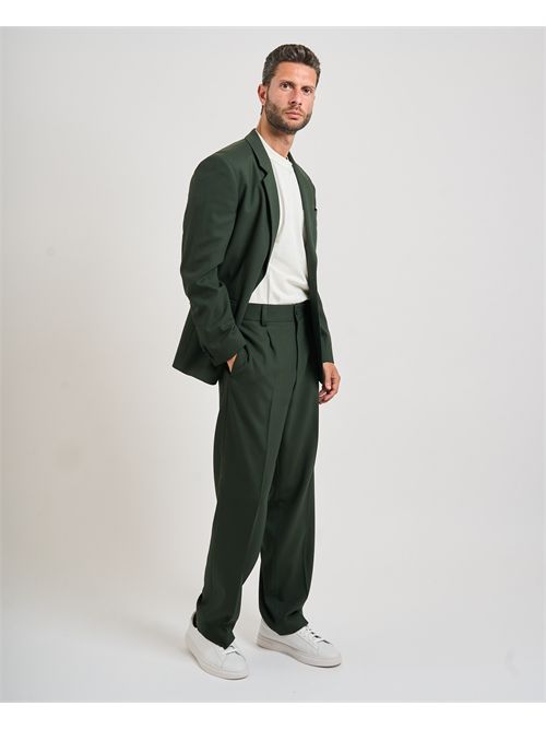 Abito Karlo Flips uomo Hugo verde in twill elasticizzato HUGO | 50538433309