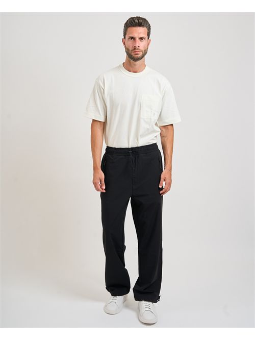Pantaloni Gabri uomo Hugo neri in twill elasticizzato HUGO | 50541380001