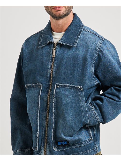 Giubbotto di jeans Chian uomo Hugo blu fullzip HUGO | 50541725408