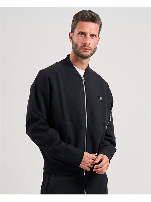 Bomber Dargenzip uomo Hugo con zip sulla manica nero HUGO | 50542590001
