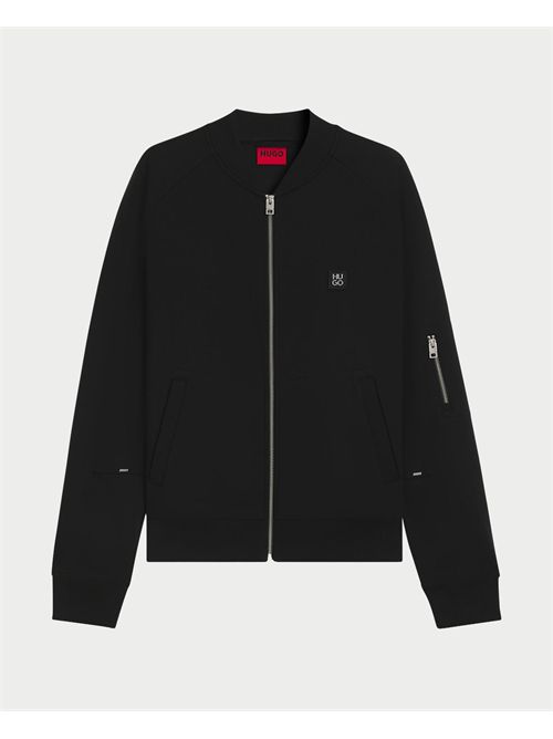 Bomber Dargenzip uomo Hugo con zip sulla manica nero HUGO | 50542590001