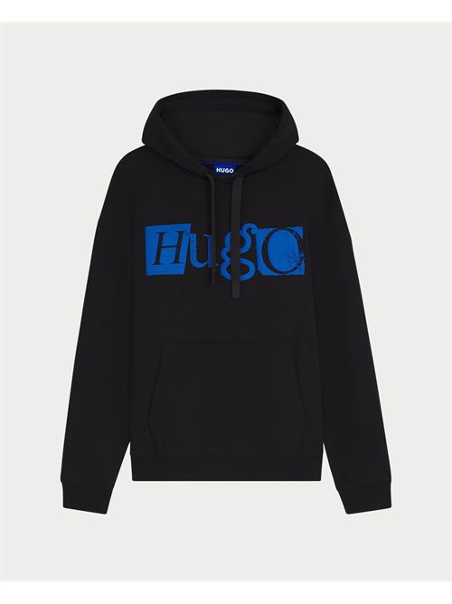 Felpa Nildi uomo Hugo nero con maxi logo HUGO | 50542796001