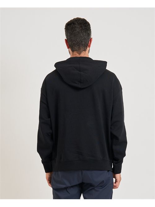 Felpa Nildi uomo Hugo nero con maxi logo HUGO | 50542796001