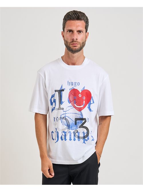 T-shirt Notix uomo Hugo bianca con stampa HUGO | 50543495100