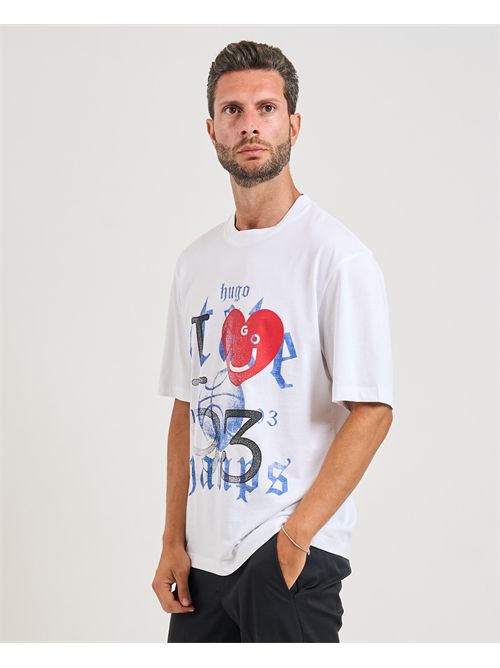 T-shirt Notix uomo Hugo bianca con stampa HUGO | 50543495100
