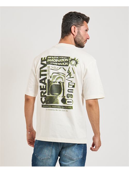 T-shirt Nylix uomo Hugo bianca con stampa HUGO | 50543496121
