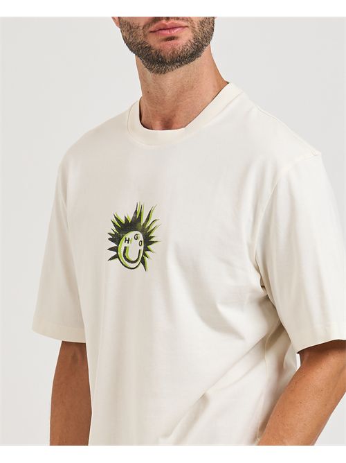 T-shirt Nylix uomo Hugo bianca con stampa HUGO | 50543496121