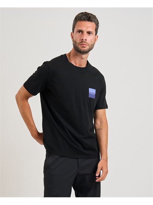 T-shirt Dapusi uomo Hugo nera in jersey di cotone HUGO | 50544458001