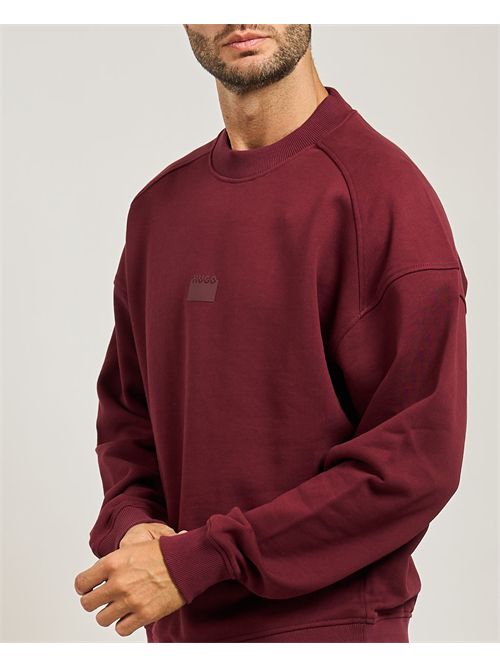 Felpa Delastcrew uomo Hugo rosso HUGO | 50546672602