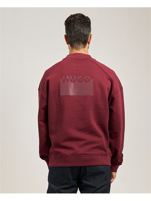 Felpa Delastcrew uomo Hugo rosso HUGO | 50546672602