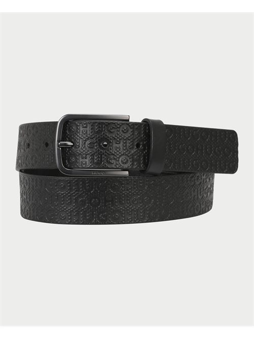Cintura Gurth Mono uomo Hugo nera con logo lettering HUGO | 50548364001