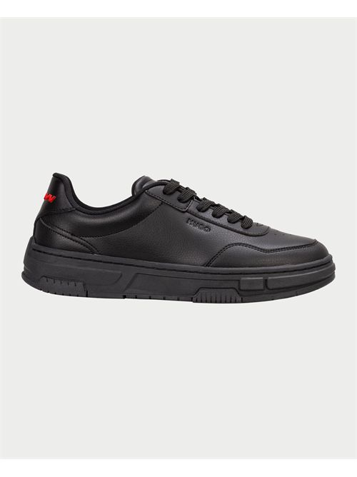 Baskets Hugo Yarrow Tenn pour homme en similicuir noir HUGO | 50548507003
