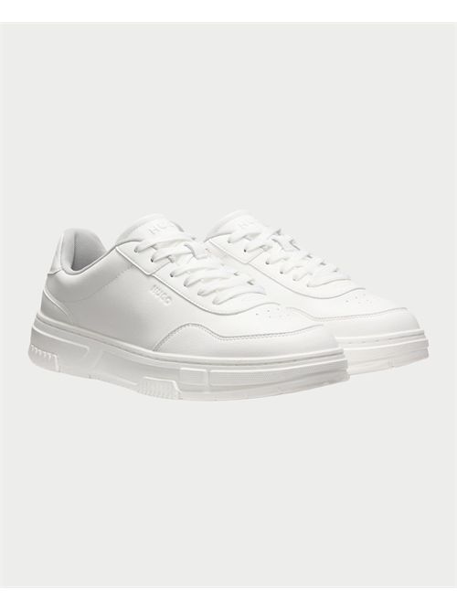 Baskets Hugo Yarrow Tenn pour homme en similicuir blanc HUGO | 50548507100