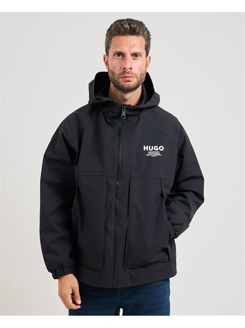 Giubbotto Bod uomo Hugo nero con cappuccio HUGO | 50548719001