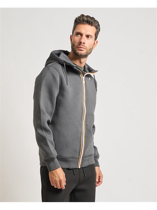 Men's Rainer K-way sweatshirt with hood and logo K-WAY | K2141DW-RAINER133