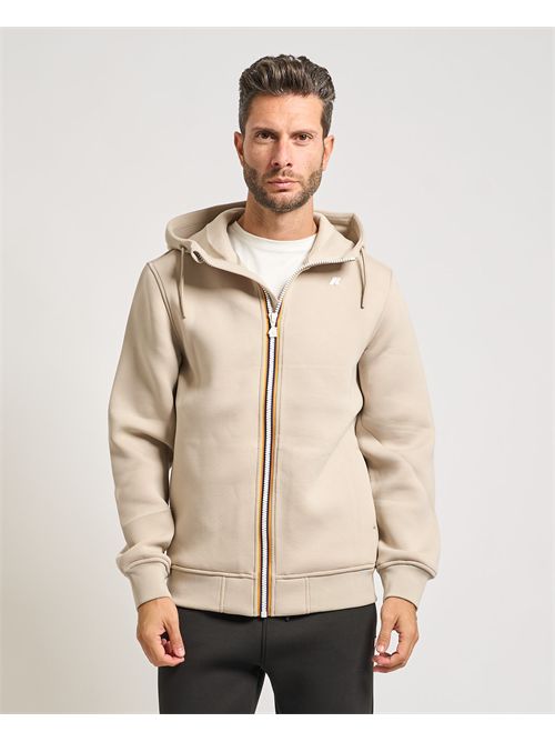 Men's Rainer K-way sweatshirt with hood and logo K-WAY | K2141DW-RAINERXP2