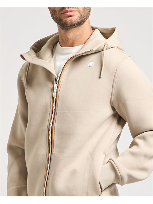 Men's Rainer K-way sweatshirt with hood and logo K-WAY | K2141DW-RAINERXP2