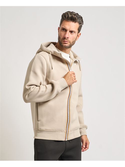 Men's Rainer K-way sweatshirt with hood and logo K-WAY | K2141DW-RAINERXP2