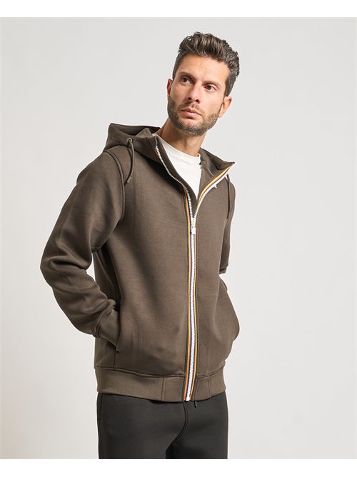 Men's Rainer K-way sweatshirt with hood and logo K-WAY | K2141DW-RAINERXRG