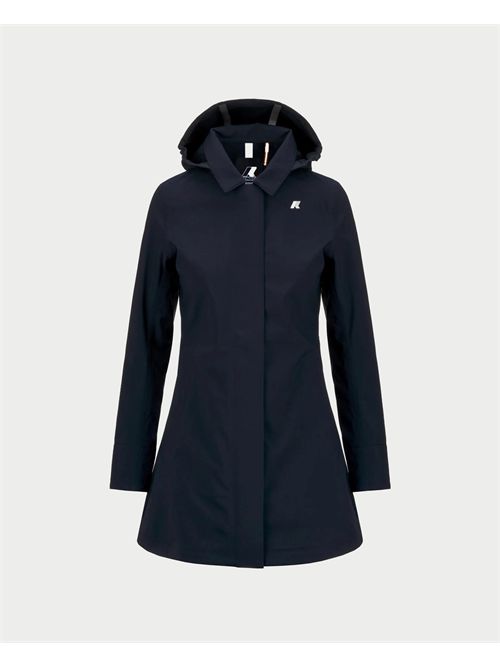 K-way Mathy women's long jacket with hood K-WAY | K2148BW-MATHYA2B