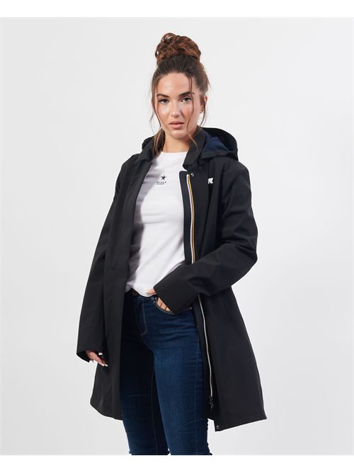 K-way Mathy women's long jacket with hood K-WAY | K2148BW-MATHYA3C