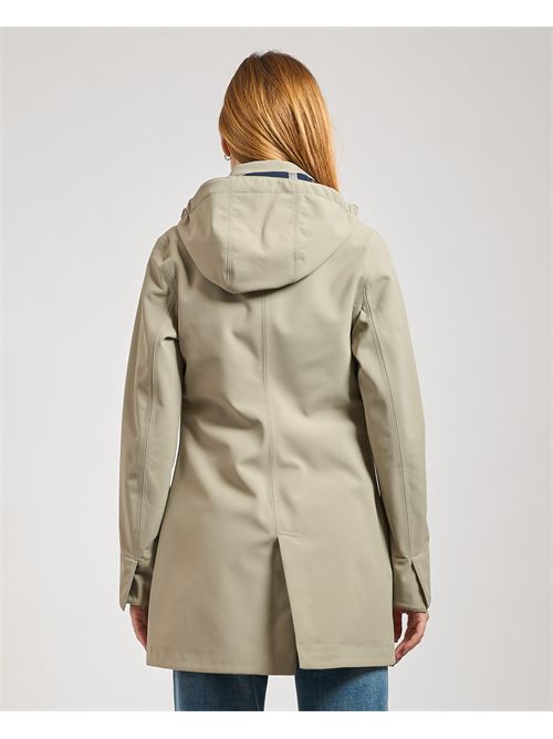 Women's long jacket Mathy by K-way with hood K-WAY | K2148BW-MATHYB3B