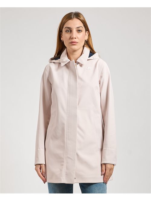 Women's long jacket Mathy by K-way with hood K-WAY | K2148BW-MATHYB3N