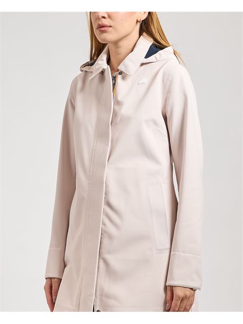Women's long jacket Mathy by K-way with hood K-WAY | K2148BW-MATHYB3N