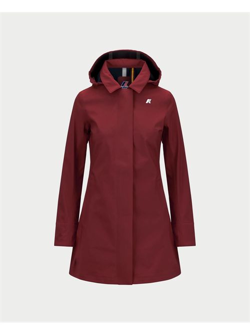 Women's long jacket Mathy by K-way with hood K-WAY | K2148BW-MATHYB3P