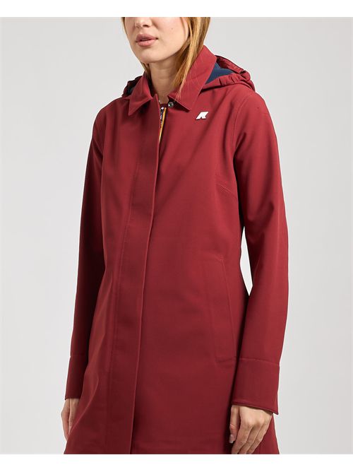 Women's long jacket Mathy by K-way with hood K-WAY | K2148BW-MATHYB3P
