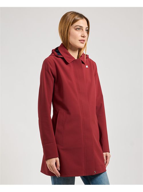 Women's long jacket Mathy by K-way with hood K-WAY | K2148BW-MATHYB3P
