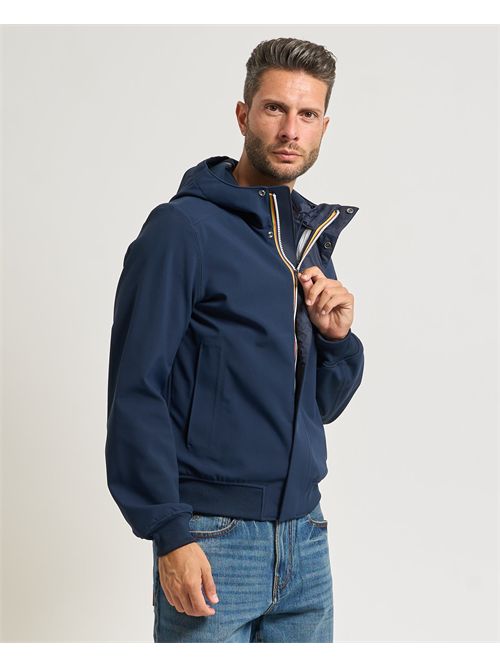 Giacca uomo Joachim Bonded di K-way con cappuccio K-WAY | K3135KW-JOACHIMA2B