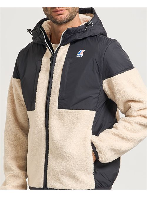 Felpa Samson K-way in tessuto effetto sherpa K-WAY | K5122SW-SAMSONA0D