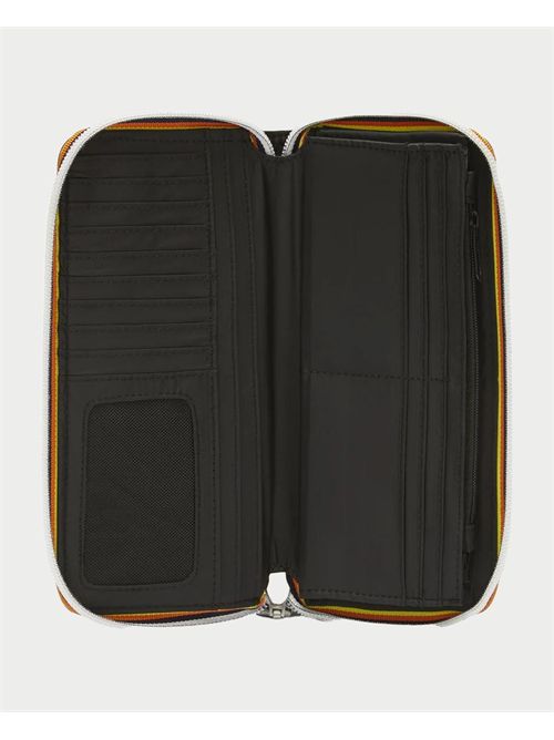 Portafogli Fluy di K-way fullzip con logo K-WAY | K6116IW-FLUYUSY