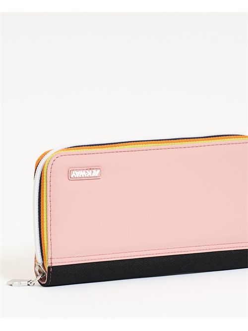 Fluy wallet by K-way full zip with logo K-WAY | K6116IW-FLUYWDV