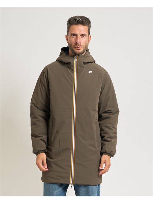 Giacca lunga uomo Jacob Warm di K-way reversibile K-WAY | K6128WW-JACOBB3A