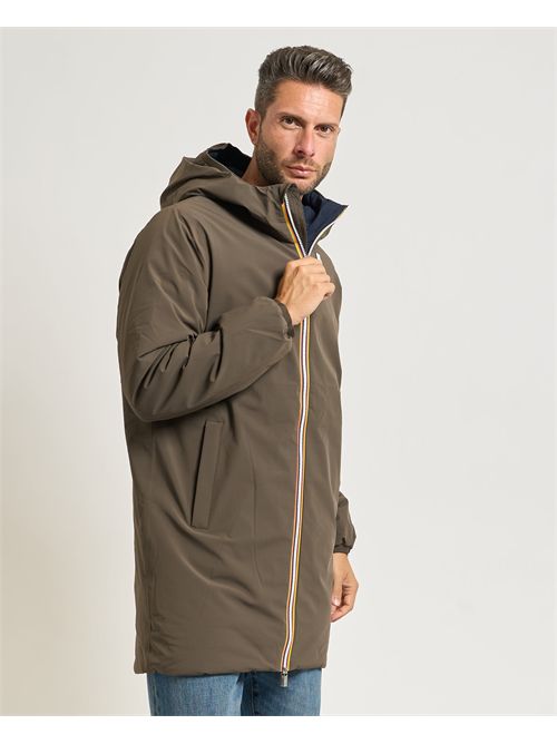 Giacca lunga uomo Jacob Warm di K-way reversibile K-WAY | K6128WW-JACOBB3A